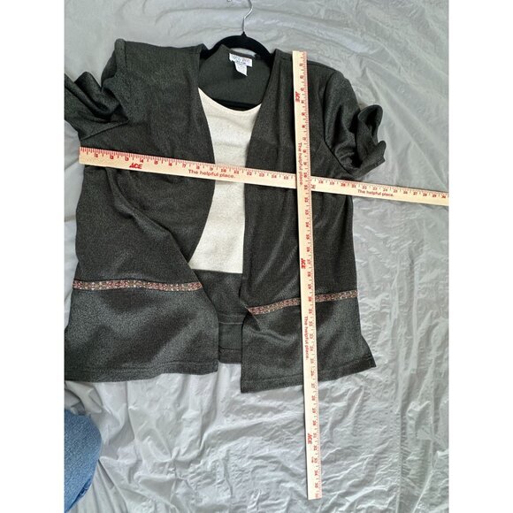 Dress Savvy Womens Green Blouse 16P Short sleeve vintage pullover polyester‎ - Picture 8 of 8